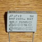 X2- Kondensator 0,47 uF 250 V AC MKT ( F 1775 - 447 )